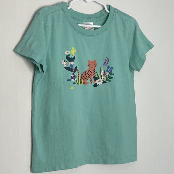 Hanna Andersson GirlsTiger And Butterflies Shirt Sleeve Tee Size 5 110cm - Picture 2 of 6